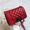 Lady Luxury Handbags Brand Designer Shoulder Bag Small Crossbody Bags For Women Fashion Plaid High Quality PU Leather Chain Bag. 