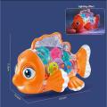 Transparent Gear Fish Toy, Baby Lights Music Light Fish Toy, Newborn Musical Early Educational Toy,.