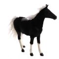 Lifelike Simulation Plush Stuffed Horse Animals Model Figure Plush Figures Soft Toy Home Decoration Black. 