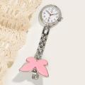 Butterfly Nurse Watch Fashion Clip-on Pendant Hanging Clock Watches Quartz Watch Nurse Doctor Accessories Pocket Watches. 