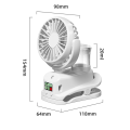Portable Humidifier Fan Wireless Ceiling Electric Fan 360° Rotating Clip Fan Black. 