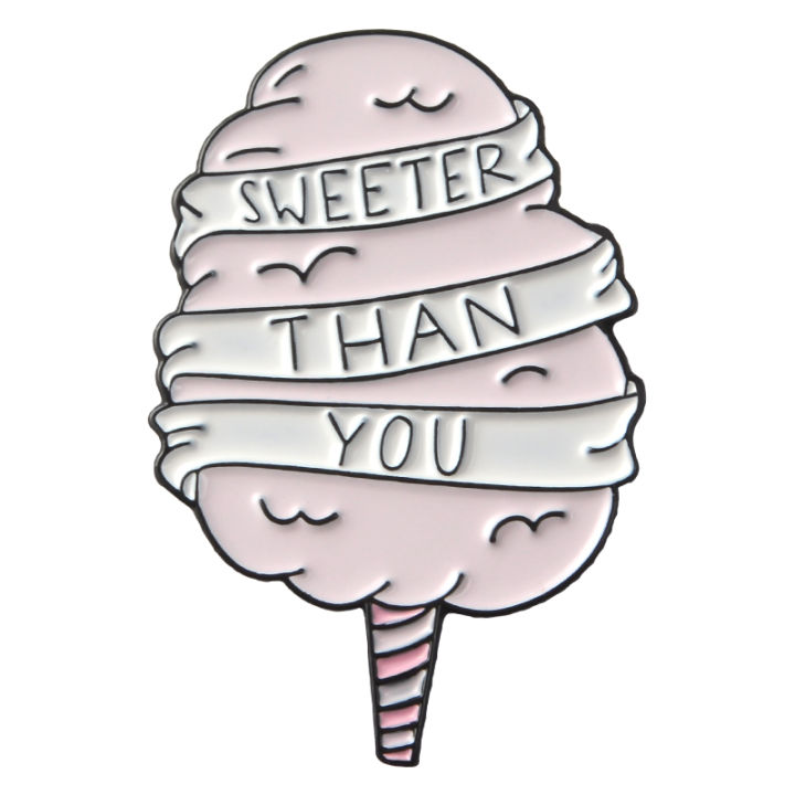 【Sooledead】Pink daily supplies Sweeter than you Icecream mobile phone coupon enamel lapel Gentle and fragrant Badge Girl Jewelry