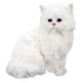 Realistic Cute Simulation Stuffed Plush White Persian Cats Toys Cat Dolls Table Decor Kids Boys Girls.