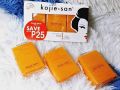 Kojie San Skin Brightening Soap - Original Kojic Soap that Reduces Dark Spots, Hyperpigmentation, & Scars with Coconut & Tea Tree Oil - 65g x 3 Bars.