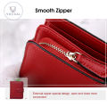 (New)Vocoal Women' Wallet imple Fahion Pure Large Capacity Money Bag Multifunctional Clutch Wallet PU Leather Card Wallet For Women Hap Zipper Co-in Pocket.
