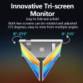 14 inches Laptop Expansion Screen FHD Portable Tri-screen Monitor for 2 Displays for Windows, MacOS for 13.3-16.5 inch Laptop. 