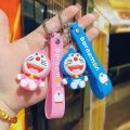 Anime Cartoon Doraemon Keychain Cute Car Key Ring Small Doll Pendant Backpack Gifts for Friends.