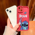 Jizetin for Infinix Note 40 Back Cover Cute Stitch Ladder Camera Soft Rubber Mobile Phone Case. 