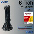 6 inch Cable Ties (4*150mm) (Local) Zip Wraps Wire industrial Cable Tie. 
