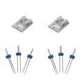 BRADOO-6Pack Double Twin Needles Wrinkled Needle with 2 PCS 9 Groove Pintuck Presser Foot for Sewing Machine Accessories 5FM.
