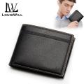 LouisWill Men Wallets Short Wallets Soft PU Leather Purse Bifold Wallet Money Cash Purses Clasp Coin Pouch ID Credit Cards Holders for Business Travel Office. 