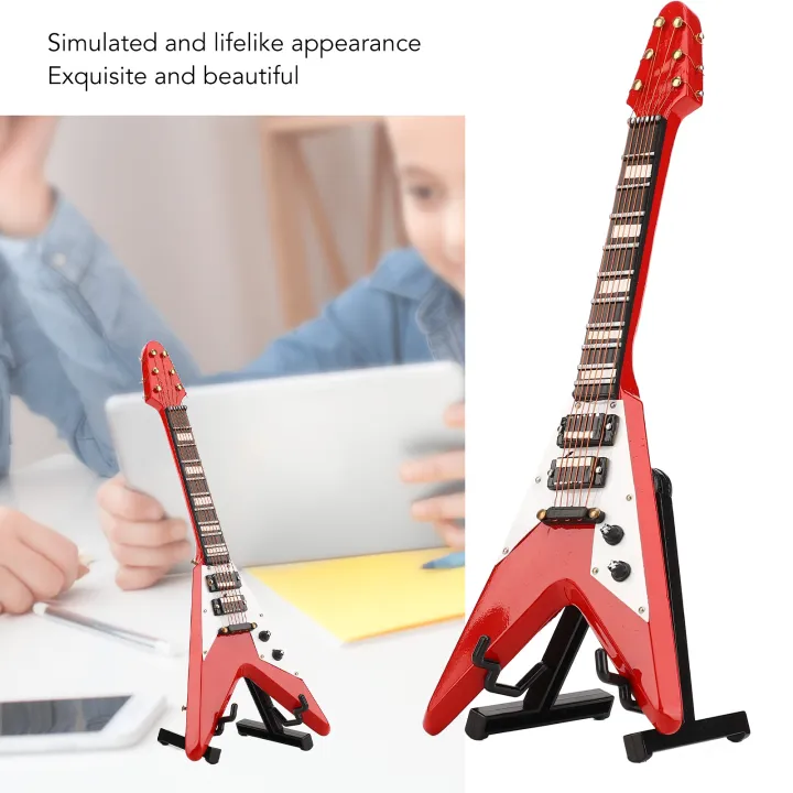 Miniature%20Guitar%20Model,%20Vivid%20Miniature%20Electric%20Guitar%20Simulated%20Decoration%20Wooden%20Exquisite%20Red%20with%20Storage%20Box%20for%20Home%20for%20Music%20Lover%20-%20Image%203