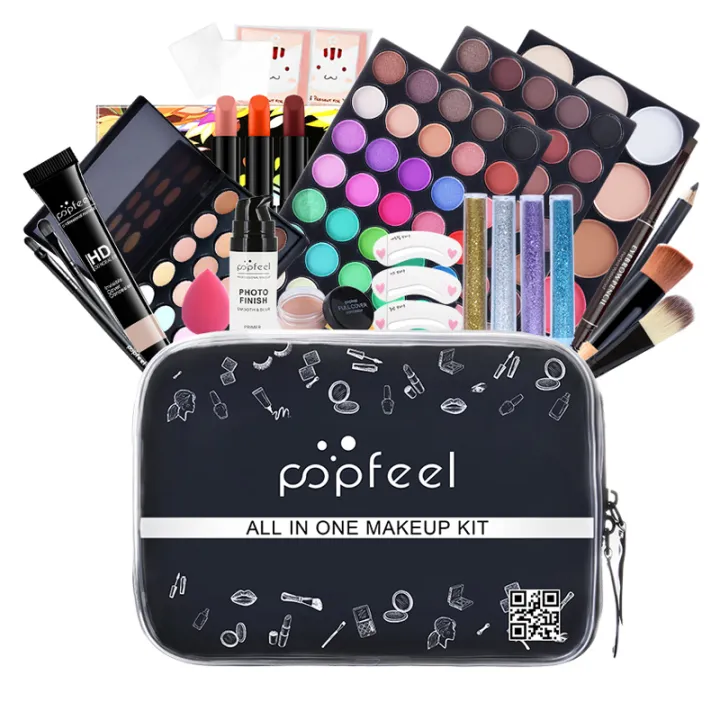 POPFEEL%20Makeup%20Kit%20ALL%20IN%20ONE%20Full%20Facial%20Makeup%20Set%20Eye%20Shadow%20Lip%20Gloss%20Eyeliner%20Makeup%20Brushes%20Cosmetics%20Bag%20Makeup%20Products%20-%20Image%204