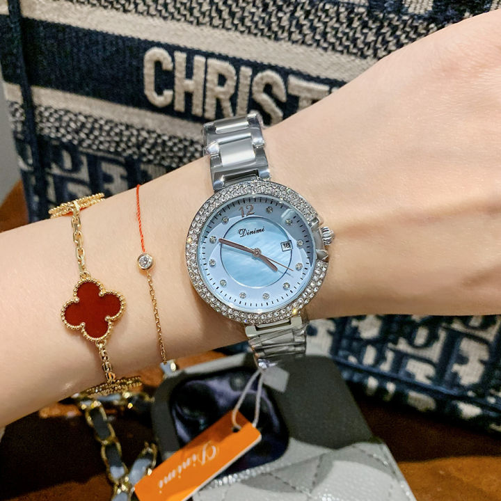 dinimi%20new%20rhinestone%20fashion%20temperament%20light%20luxury%20quartz%20watch%20simple%20commuter%20steel%20band%20ladies%20with%20calendar%20watch%20-%20Image%204