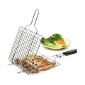 Stainless Steel BBQ Grill Maker Net - Silver. 