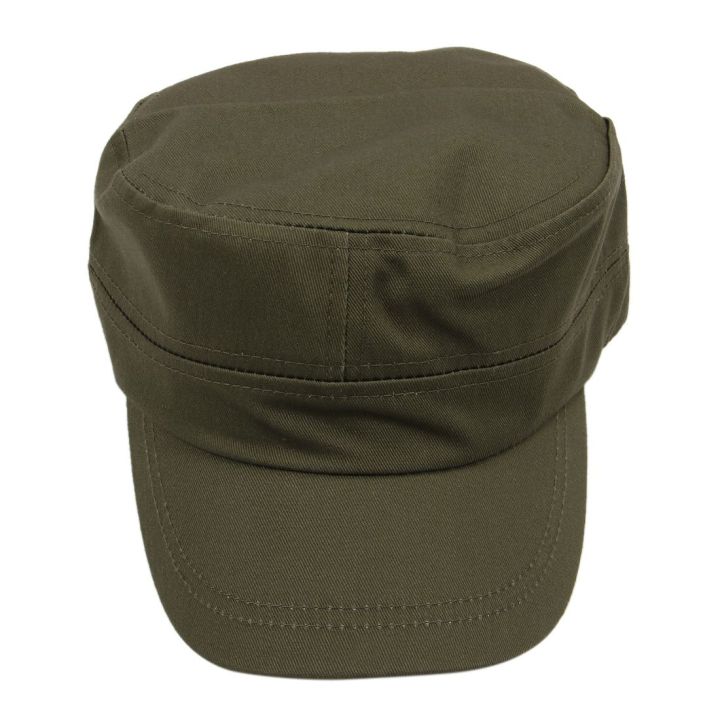Stylish%20Plain%20Military%20Army%20Cap%20Castro%20Cadet%20Patrol%20Cap%20Hat%20Adjustable%EF%BC%88Army%20Green%EF%BC%89%20,%20Cap%20-%20Image%203