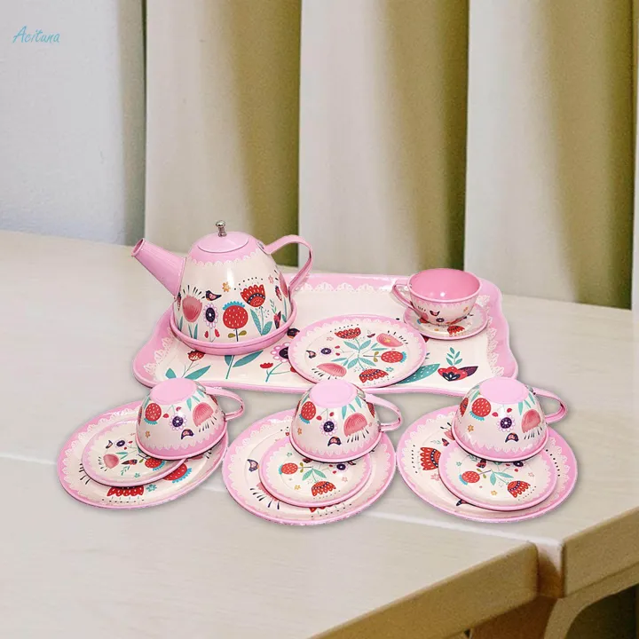 Kids%20Tea%20Set%20for%20Little%20Girls%20Kitchen%20Pretend%20Play%20Toy%20Teapot%20Cups%20Dishes%20Role%20Play%20Afternoon%20Tea%20-%20Image%203