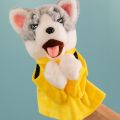 Muppet Kung Fu Boxing Husky Stuffed Animal Dog Finger Doll Husky Hand Puppet 25cm Cute Kung Fu Animal Toy Performance.