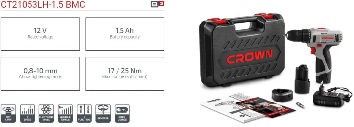 CROWN%2012V%20Cordless%20Drill%20and%20screwdriver%2012V%20(Lithium-ion,%201.5Ah),%20Model:%20CT21053%20-%20Kings%20Trading%20-%20Image%2010