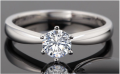 Silver Color Plated Stone Finger Ring for Women. 