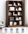 Modern 5-Tier Library Bookshelf, Large Bookcase with Storage Shelves, Open Display Storage Rack Shelves for Living Room/Bedroom/Home/Office/Kitchen,72/36. 