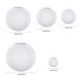 20 Pack Chinese Round White Paper Lantern,Paper Lanterns Hanging Lanterns Wedding Party Decorations.