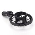 Universal Black Plastic Studio Microphone Shock Mount Desktop Holder Stand for Condenser Microphone Plastic Materials. 