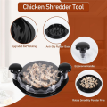 1 PCS Chicken Shredder Tool Twist Meat Shredder with Handles and Non-Skid Base Black. 