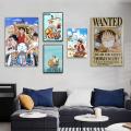 Anime ONE P-PIECE-eries Poster No Framed Kraft Club Bar Paper Vintage Poster Wall Art Painting Bedroom Study Stickers.