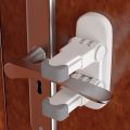 2pcs Baby Safety Door Lever Lock Self-Adhesive Door Handle Lever Lock Double Lock Design Proof Safety. 