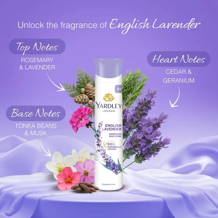Yardley%20London%20English%20Lavender%20Refreshing%20Deodorant%20Body%20Spray%20For%20Women,%20150ml%20-%20Image%206