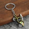 Creative metal scooter keychain personalized cool small battery pendant mini keychain pendant. 