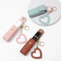 Lipstick Bag With Small Case Mirror For Travel Mini Portable Makeup Lipstick Holder Keychain Fashion Lip Balm Keyring Gift Pouch. 
