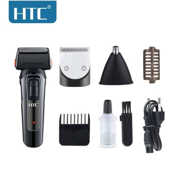 HTC AT-1088 Milti-functional rechargeable hair grooming kit hair clipper shaver nose 3 in 1 hair trimmer