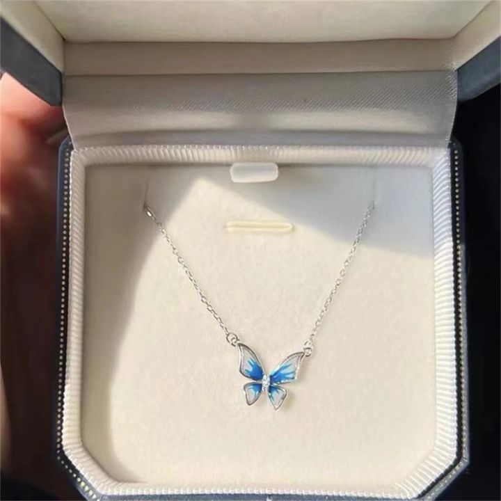 French%20Gradual%20Blue%20Enamel%20Butterfly%20Wing%20Pendant%20Necklace%20For%20Women%20Silver%20Color%20Neck%20Chain%20Exquisite%20Jewelry%20Gift%20For%20Girls%20-%20Image%205