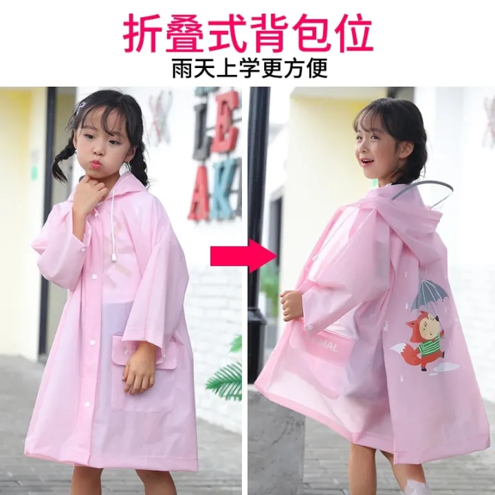 Cute%20Kids%20Raincoat%20Wateproof%20Children's%20Rain%20Poncho%20Rain%20Coat%20Jacket%20with%20Backpack%20Position%20-%20Image%203