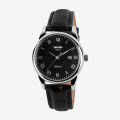 【Flash sale】 fashion couple quartz leather casual business clock waterproof watches for men women 9058. 