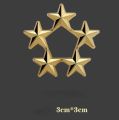 Vintage Simple Style Gold Color Metal Star Pentagram Brooch Pin for Women Men Badge Brooches Clothes Decoration Fashion Jewelry. 