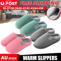 Lined Anti-Slip Home Indoor Slippers Slides Women Men Winter Slipper Warm Plush. 