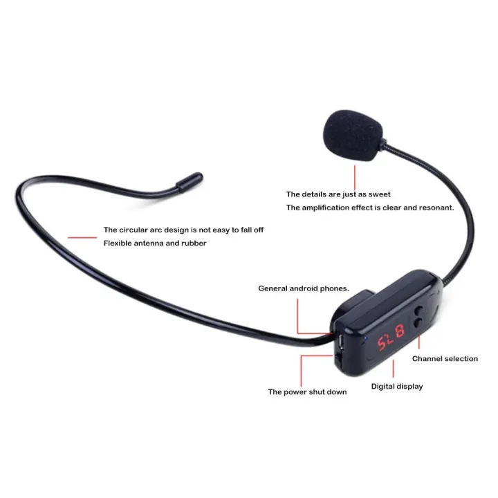 Wireless%20FM%20Headset%20High-Definition%20Digital%20Tube%20Display%20Frequency%20Multi-channel%20High%20Sensitive%20Microphone%20Head%20for%20Lectures%20-%20Image%203
