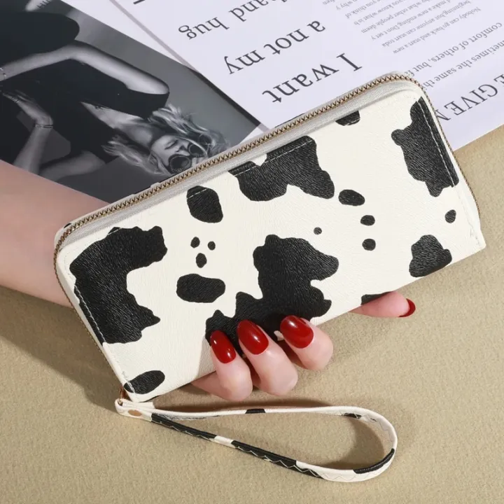 Cow%20Print%20Long%20Wallet,%20Women's%20Cute%20Versatile%20Faux%20Leather%20Zipper%20Wallet%20-%20Image%207