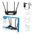 Cudy LT400 300 Mbps Wireless N 4G LTE Router - Up to 150/50Mbps LTE speed - 4 x High gain antennas - 1x SIM Slot - Black. 