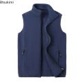【Online】 New 2024 Men's Thick Warm Fleece Vest Jacket Spring Autumn Oversized Outdoor Sports Fishing Fleece Coat Vest Jacket Male Coats. 