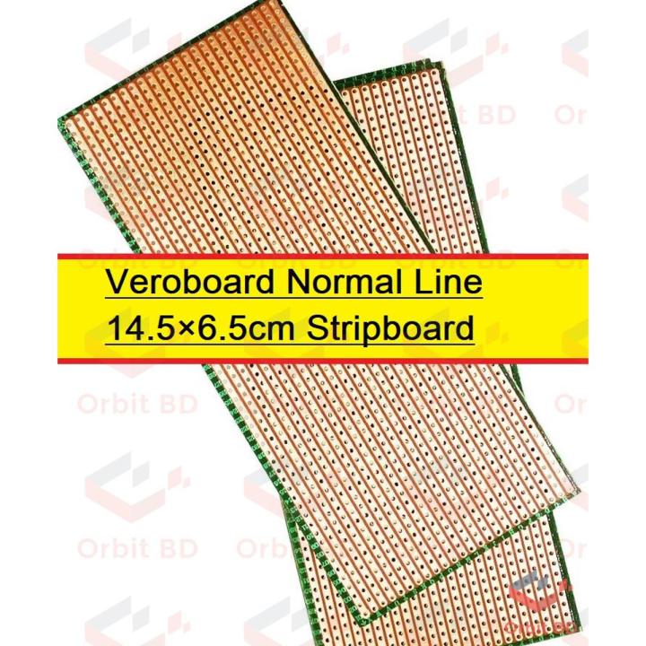 Veroboard Normal Line 14.5×6.5cm Stripboard PCB Printed Circuit Board For Prototyping Designing Weld Soldering Arduino DIY