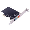 PCI-E Sound Card CMI8738 5.1 Channel PCI-E Desktop Computer Sound Card Support 6-Channel Stereo Surround Output Audio Sound Card. 