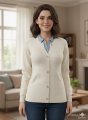 Soft Comfortable and Fashionable PBD Fabrics Front Button Closer Cardigan Sweater for Woman..