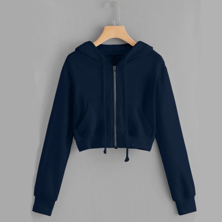 Harajuku%20Zip%20Up%20Cropped%20Hoodies%20And%20Sweatshirts%20For%20Women%20Teen%20Girls%20Solid%20Color%20Hooded%20Crop%20Tops%20Jackets%20Kpop%20Korean%20Tracksuit%20-%20Image%204