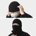 2 in 1 Mask Beanie Full Face Cover Winter Man Thicken Knitted Warmer Hat Outdoor Ski Skate Windproof Ear Protection Bonnet Hats.