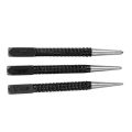 3pcs High-carbon Steel Center Punch Set 10cm Non Slip Center Punch For Alloy Steel Metal Wood Marking Drilling Tool.