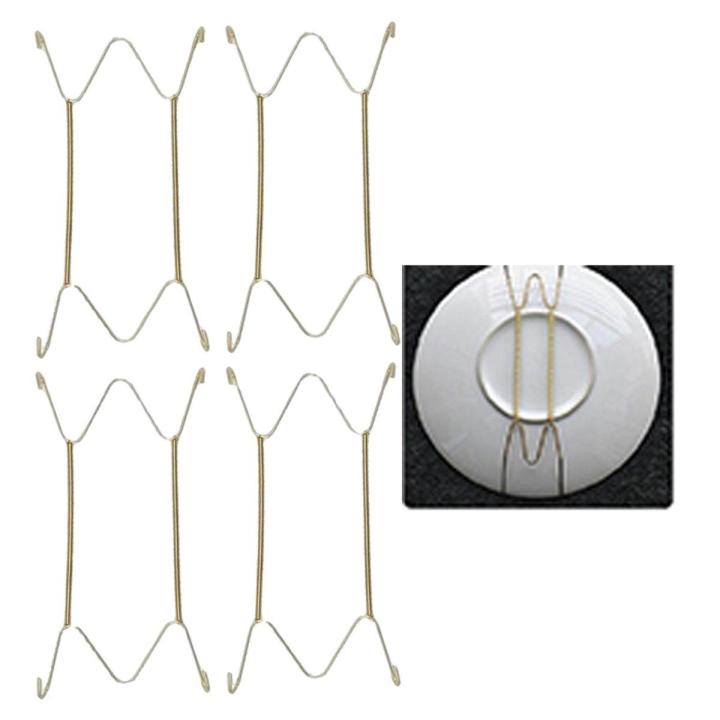 4 PCS Expandable Metal Wall Plate Display Rack for Decorative Plates